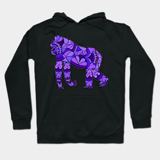 Purple Awareness Ribbon Gorilla mandala Hoodie